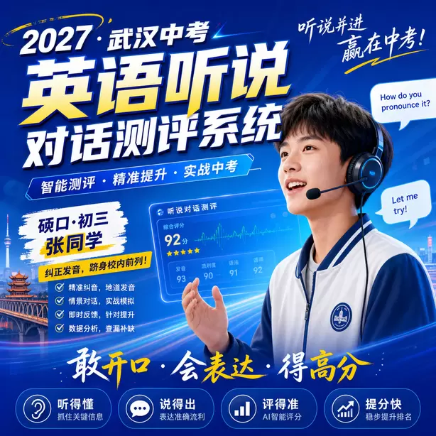 武汉中考听说机考什么时候开始写笔记硚口&middot;初三张同学（纠正发音，跻身校内前列）